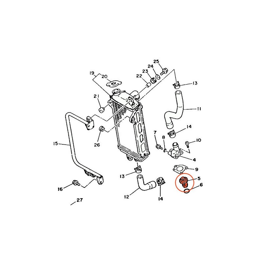 Moteur - Calorstat - 34X-12411-00 - DT125 LC - RD125 LC