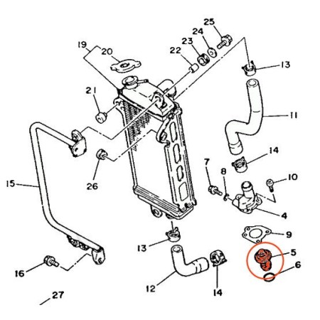 Moteur - Calorstat - 34X-12411-00 - DT125 LC - RD125 LC