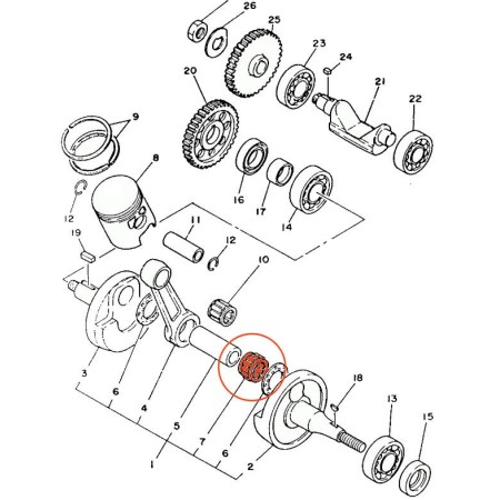 Moteur - Bielle - Roulement - 933-10422-L1 - 933-10422-C8