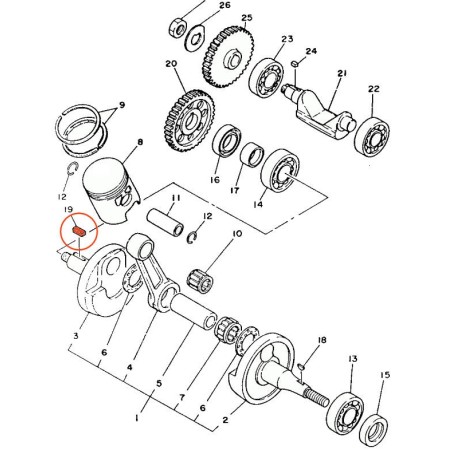 Moteur - Vilebrequin - Clavette - 902-82050-47