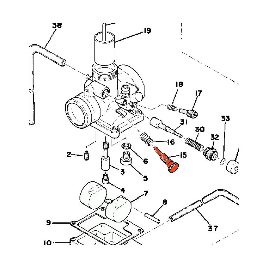 Service Moto Pieces|Carburateur - Vis de Purge de cuve - M6x0.75 - 92009-1551 - Kawasaki (ZXR - ZZR .....) - Yamaha (FZR-YZF ...)|Vis de reglage|7,90 €