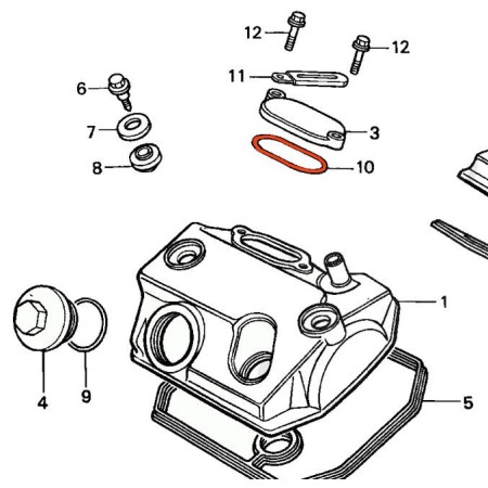 Service Moto Pieces|Moteur - Joint torique - 62.40 x2.50 mm - XL600V - VT600/750 - XL600/650 - XRV650|Pipe Admission|8,02 €