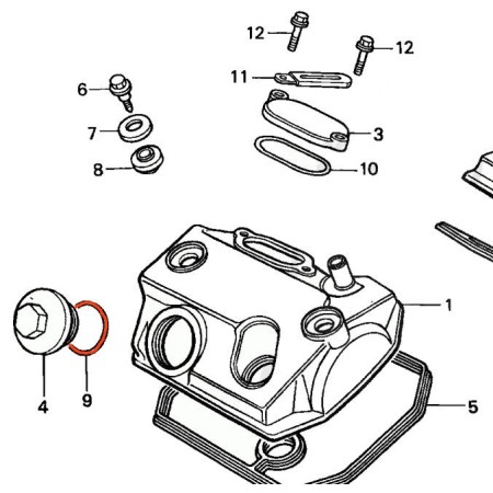 Service Moto Pieces|Moteur - Joint torique - 44.00 x3.00 mm - XL600V - VT600/750 - XL600/650 - XRV650|Pipe Admission|2,90 €