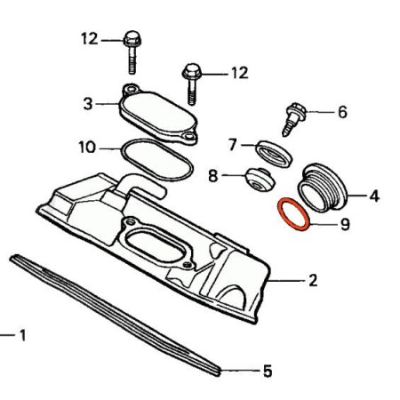 Moteur - Joint torique - 44.00 x3.00 mm - XL600V - VT600/750 - XL600/650 - XRV650