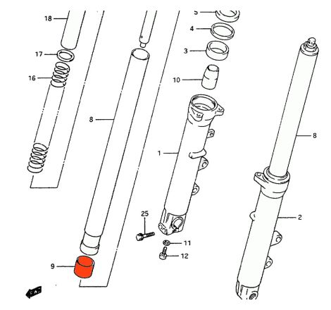 Service Moto Pieces|Fourche - Outils de montage joint spy - ø 47 - 48 mm|Fourreaux + kit + joint|41,00 €