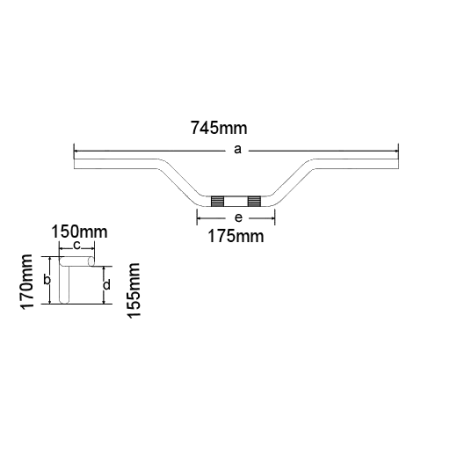 Service Moto Pieces|Guidon ø22mm - CA125 - ... - CX500 - ... ZR550 - ..... - SR500 - .... - XV535|Guidon|89,70 €