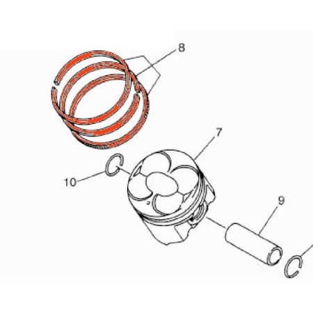 Moteur - Segment (+0.00) - 2C0-11603-00 - YZF-R6 (RJ15)  