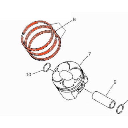 Moteur - Segment (+0.00) - 2C0-11603-00 - YZF-R6 (RJ15)