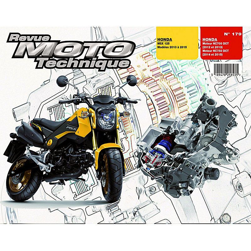 RTM - N° 179 - Version Papier - HONDA MSX 125 (2013 à 2015) et Moteurs HONDA NC700-750DCT (2012 à 2015)