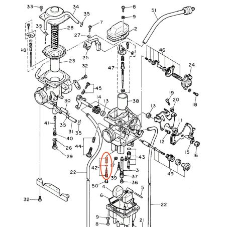 Carburateur - Vis de richesse - 51Y-14105-00 - XT600 - SRX600 - TT600 - XTZ660 (1991-...)
