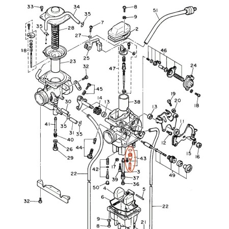 Service Moto Pieces|Carburateur - Pointeau + siege de carburateur - 2JN-14107-00 - XT600 - TT600 - XTZ660|Pointeau - siege|13,90 €