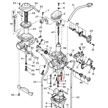 Carburateur - Pointeau - XT600 - SZR / XTZ660 .... 2JN-14107-00