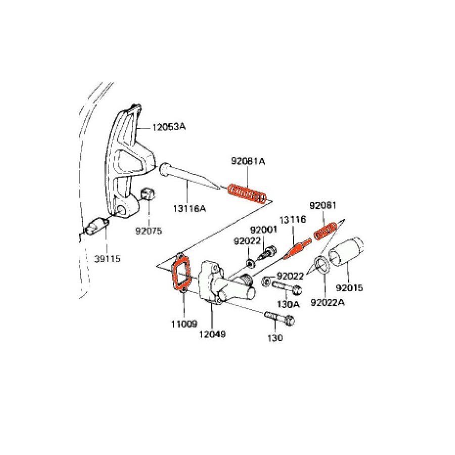 Distribution - Tendeur - Poussoir - Z650/750 - GT750 - ZR750 Distribution - Tendeur - Poussoir - Z650/750 - GT750 - ZR750