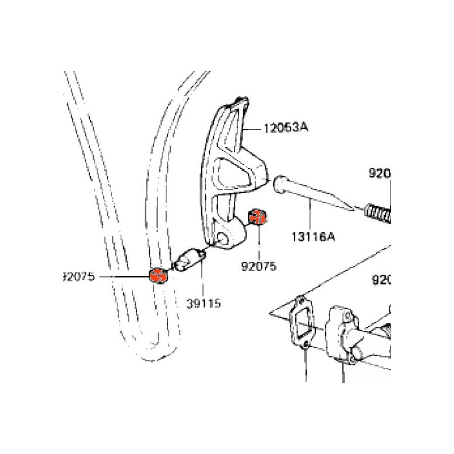 Service Moto Pieces|Distribution - Caoutchouc d'axe (x1) - 92075-1314|1982 - KZ750 GP|9,90 €