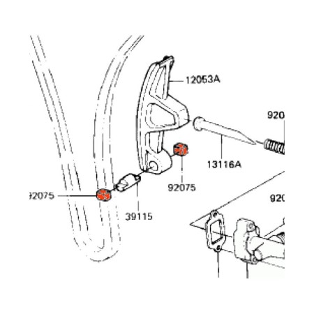 Service Moto Pieces|Distribution - Caoutchouc d'axe (x1) - 92075-1314|1982 - KZ750 GP|9,90 €