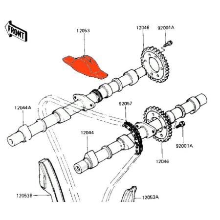 Distribution - Patin Tendeur - Superieur - 12053-1038 - KZ750....ZR750