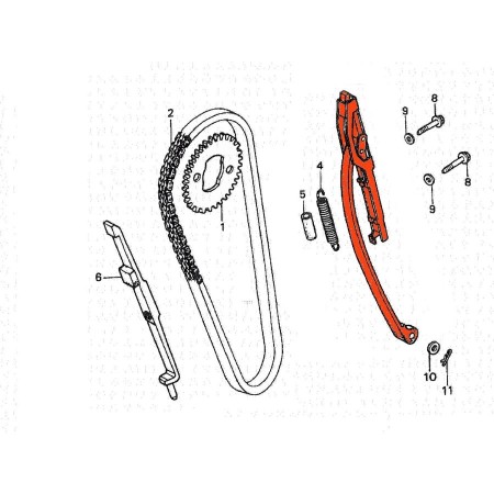 Distribution - Tendeur de Chaine - CA250 - CB250 - CM250 - CMX250