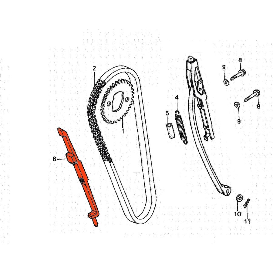 Distribution - Guide de Chaine - CA250 - CB250 - CM250- CMX