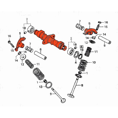 Distribution - Tendeur de Chaine - CA250 - CB250 - CM250 - CMX250