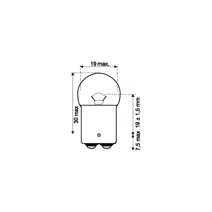 Ampoule - 6v - 10w - BA15D - "clignotant" - 2 plots