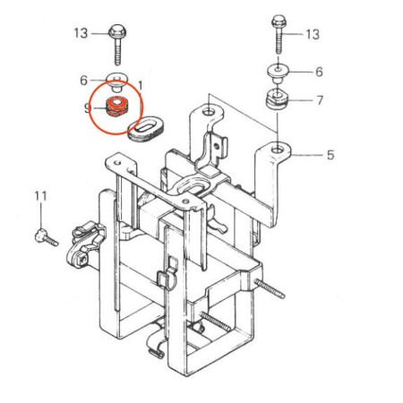 Batterie - Silent bloc de support 