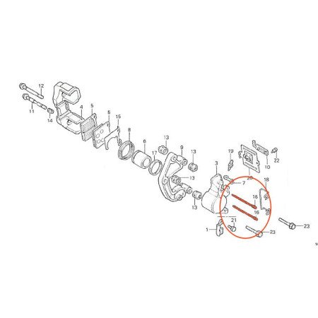 Frein - Etrier - Axe de tenue plaquette  - 45215-425-003