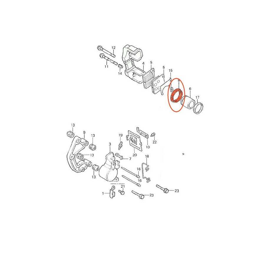 Frein - Etrier - Piston - ø 38.10 mm - Soufflet 