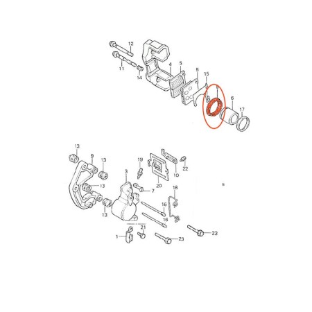 Frein - Etrier - Piston - ø 38.10 mm - Soufflet 