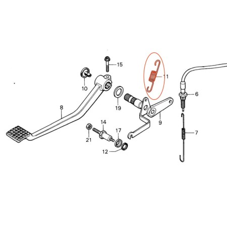 Service Moto Pieces|Frein - Arriere - ressort de rappel - CBX1000 - XR600 - ... - .... |1978 - XL125 K4|8,90 €