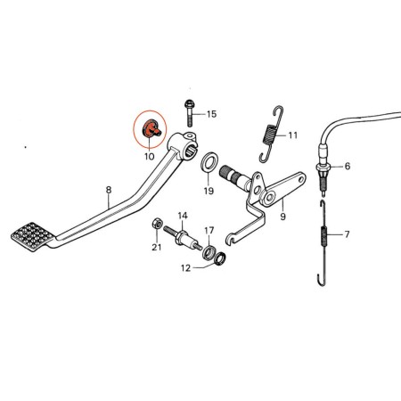 Service Moto Pieces|Frein - Embout, protection de pedale - CBX1000 - CB1100r|Feux stop - Contacteur|12,90 €