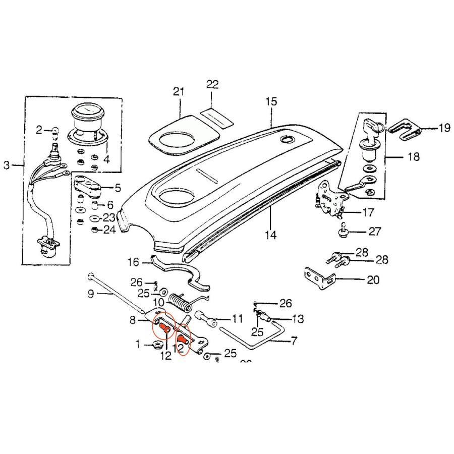 Service Moto Pieces|Robinet - Essence - Kit reparation - Kawasaki - Yamaha - ....|Reservoir - robinet|20,50 €