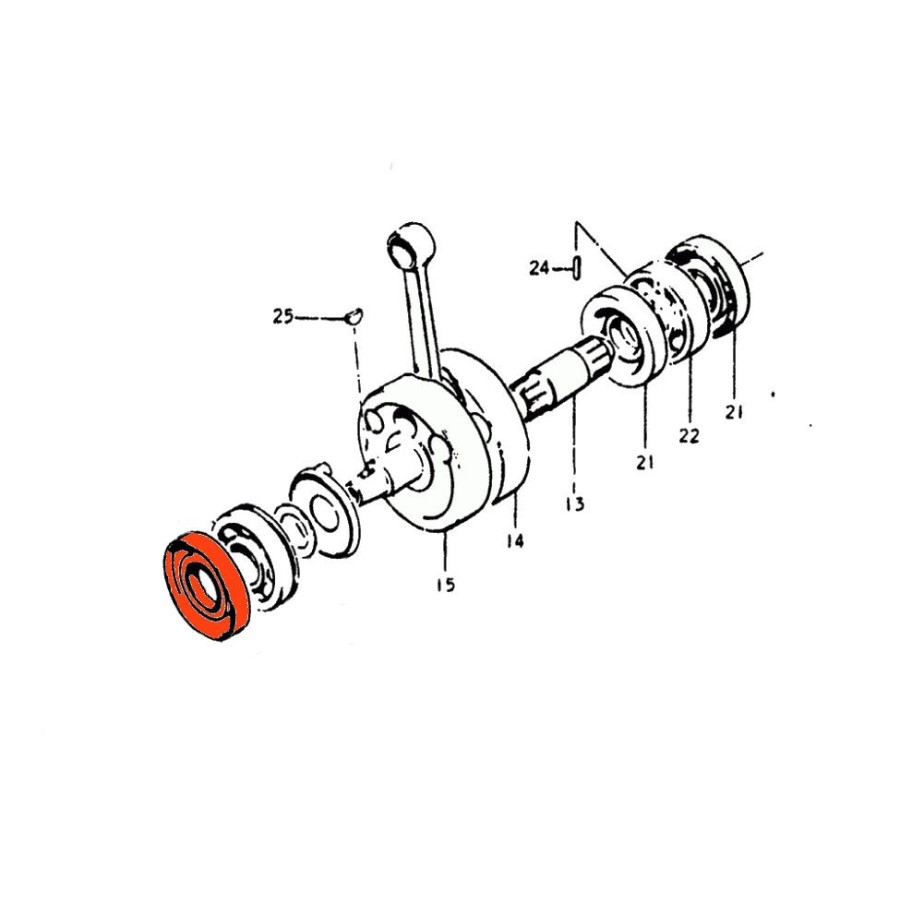 Moteur - Vilebrequin - Joint - 38x78x9mm - 09283-32001 - GT250 - (1973-1975)