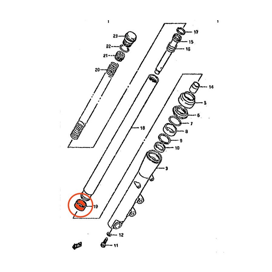 Service Moto Pieces|Fourche - Joints spy - 37x49x8/9.5|Fourreaux + kit + joint|8,90 €