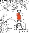 Reservoir - Boite Etanche pour Pompe a essence - 908-91201-10 - Yamaha FZ1 FAZER, MT01, YZF R6, XJR1300, XVS1300,