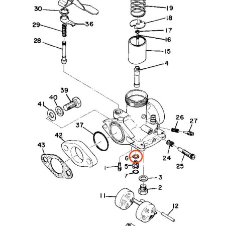Carburateur - Rondelle de puit aiguille - Vis creuse - 137-14153-00