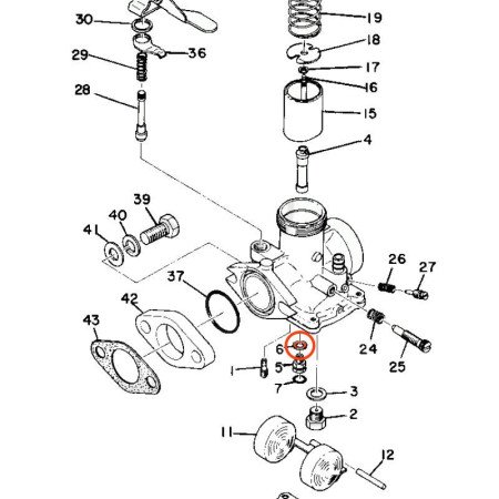 Carburateur - Rondelle de puit aiguille - M5x10x1.50mm - 137-14153-00