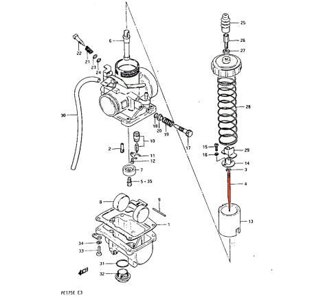 Service Moto Pieces|Carburateur - Joint de cuve - DR125 - GSX600/1100 - SR500|Joint de cuve|5,90 €