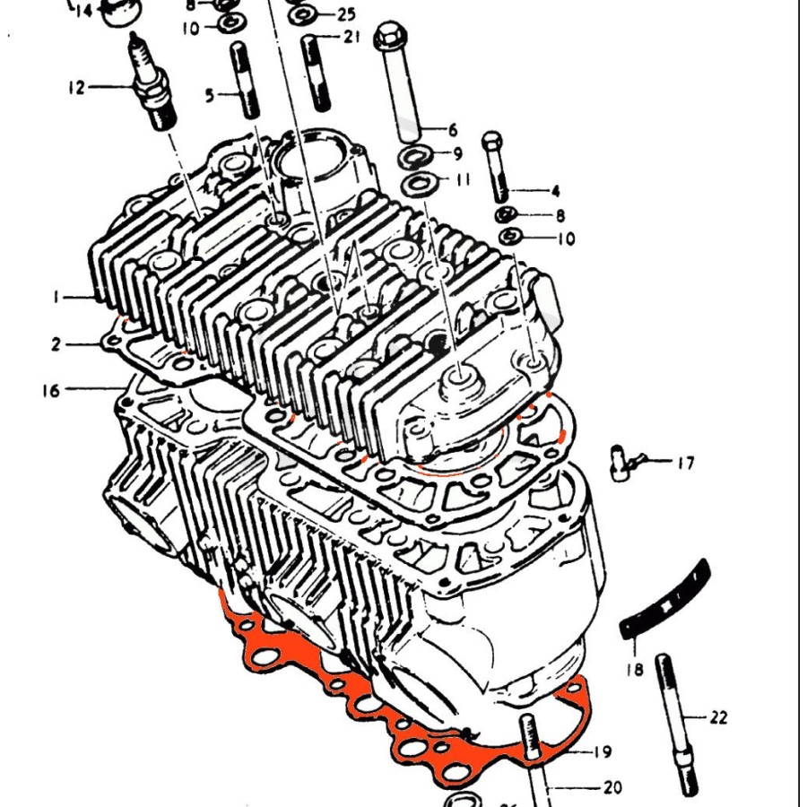 Moteur - Joint d' Embase- 11241-31001 - GT750 