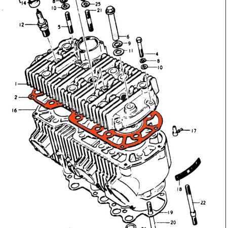 Moteur - Joint de Couvercle / Culasse - 11141-31002 - GT750 