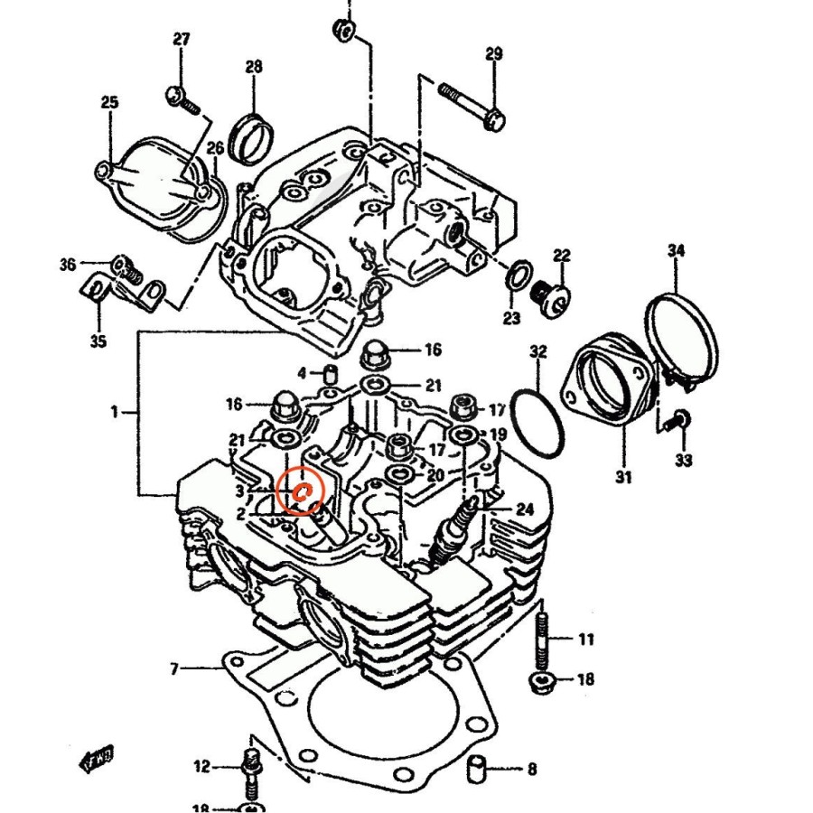 Service Moto Pieces|Moteur - clips de maintien pour guide de soupape - 09381-10003|joint carter|2,50 €