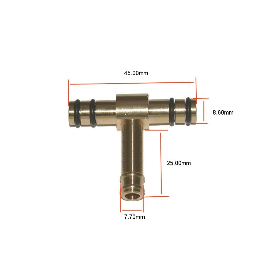 Carburateur - raccord - TE de liaison - 1368545040 - GS750, GS850, GSX750.
