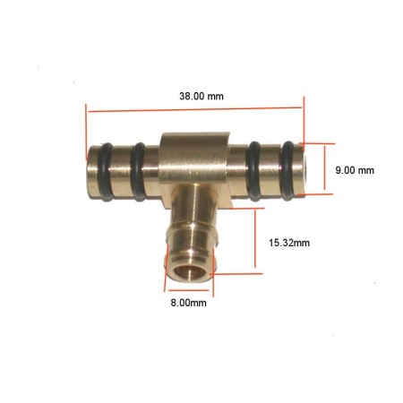 Carburateur - raccord - TE de liaison - GS500, GS550, GS650, 