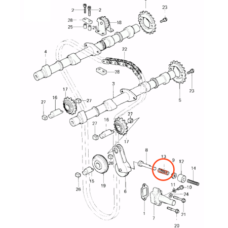 Distribution - Ressort de poussoir - 92081-1068