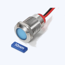 Voyant - Led - 12v - ø 10mm - Bleu - a visser