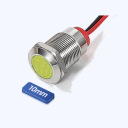 Voyant - Led - 12v - ø 10mm - Jaune - a visser