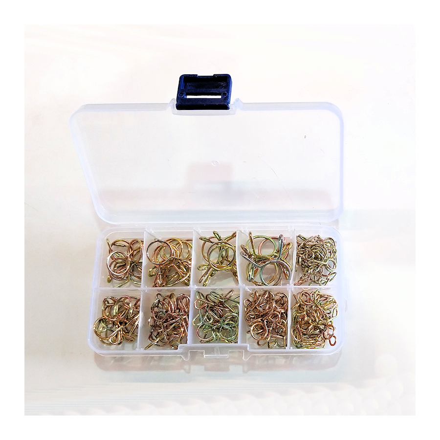 Collier Durite - boite de 50 pieces - ø5, ø6, ø7. ø8, ø9 mm