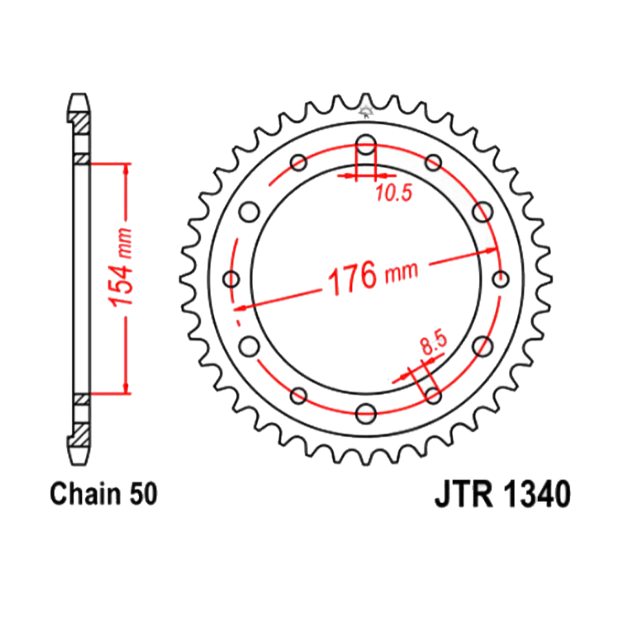 Transmission - Couronne - JTR-1340 - 43 dents