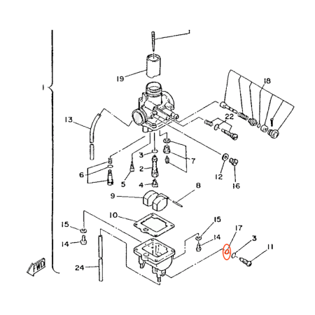 Carburateur - joint - vis de purge - 5H0-14397-00 