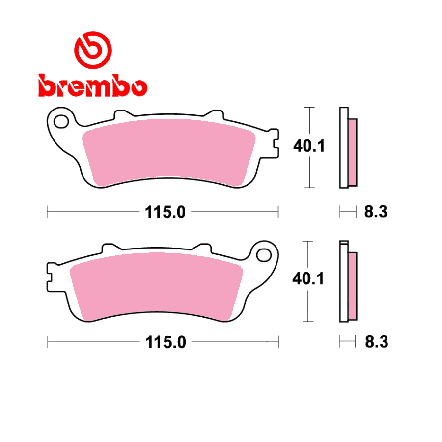 Frein - Jeu de Plaquettes - BREMBO - 07HO42SA, metal fritté