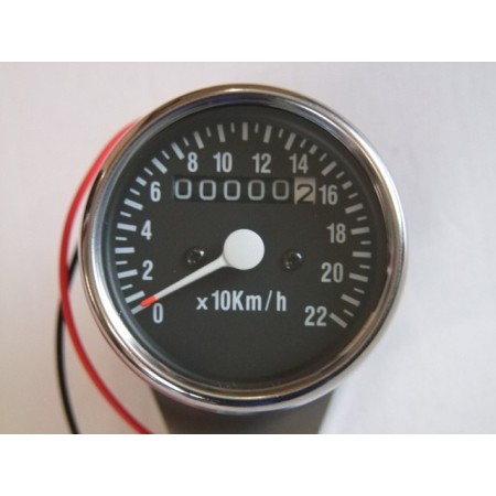 Service Moto Pieces|Tableau de bord - Compteur Mécanique Km/h - 15-18" - NOIR - Ratio 1400Rpm|Tableau de bord - (Compteur-Compte tour)|49,90 €